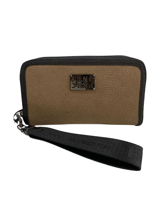 FRNC Alba Large Brown Leather Women's Wallet