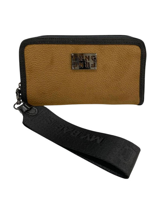FRNC Alba Large Leather Women's Wallet Tabac Brown