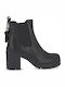 Women's Chelsea Ankle Boots with Mid Heel Black