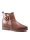 Braune Damen-Lederstiefeletten