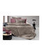 Guy Laroche King Size Sherpa Comforter 260x240 cm Surreal Cocoa