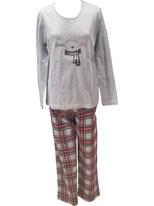Nina Club Winter Damen-Pyjama-Set aus Baumwolle...