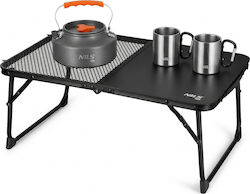 Nils Metalltisch für Camping, Klappbar, 60 x 40 x 25 cm, Schwarz