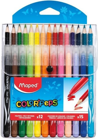 Maped Maped Color'peps Ξυλομπογιές Σετ 15 χρώματα