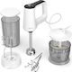 Blender de Mână cu Tijă din Inox 800W Alb