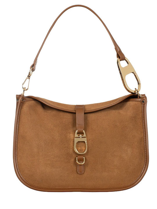 My Best Bag Firenze My Best Damen-Schulter-/Handtasche aus Wildleder in Tabakbraun
