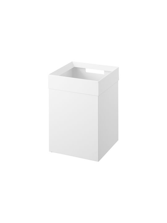 Yamazaki Tower Metal Waste Bin White 14 L 22.4x33.2 cm tall