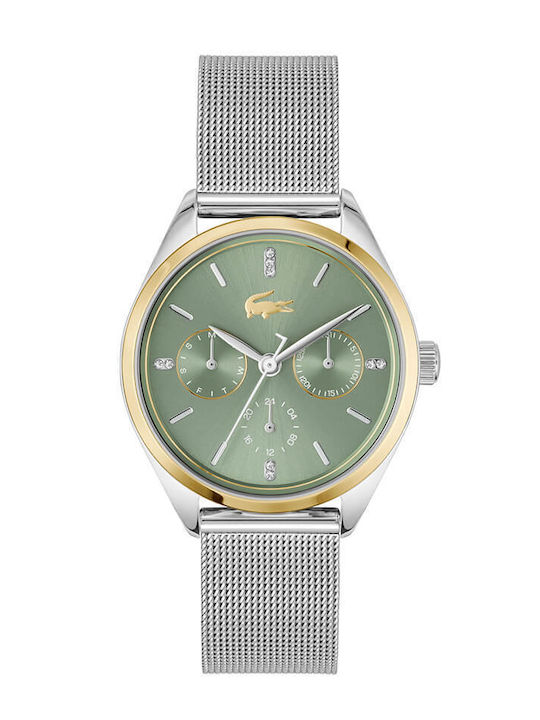 Women's Battery-Powered Watch with Silver Stainless Steel Bracelet