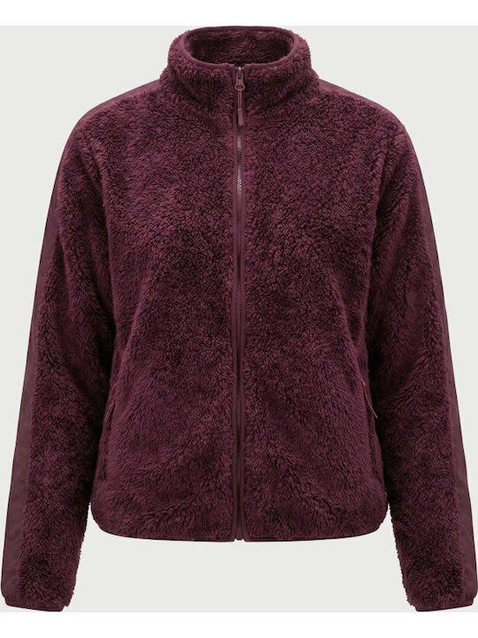Funky Buddha Fleece Γυναικεία Ζακέτα με Φερμουά...