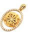 Rubini Talisman Constantine Charm with Stones in 9K Gold with Zircon