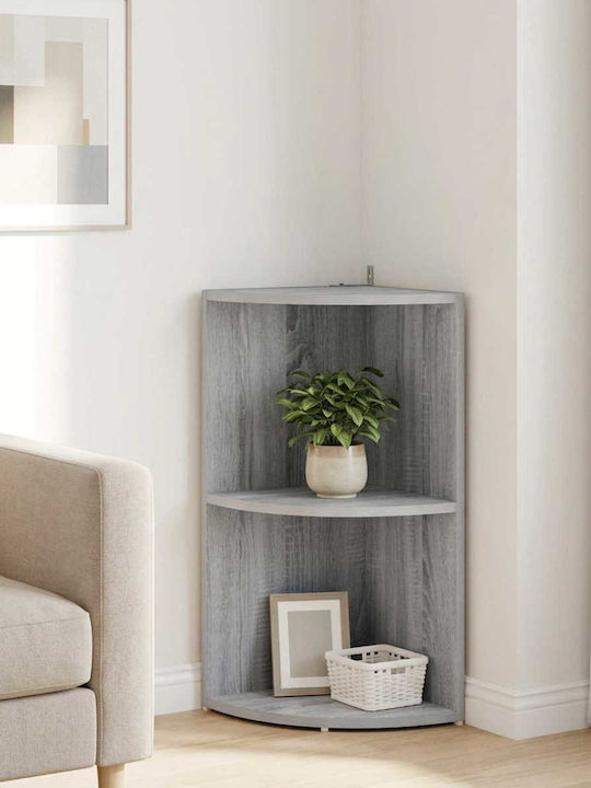 Corner Bookcase Grey Sonoma 41.5x41.5x72 cm