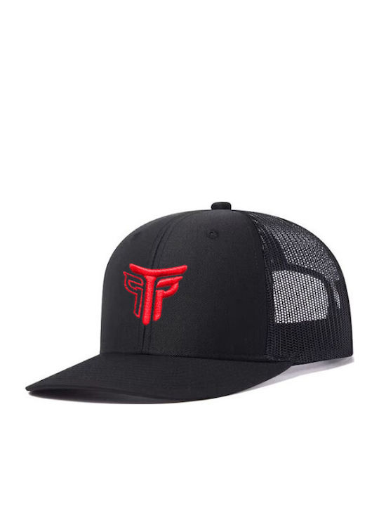 Шапка с козирка Trucker Logo Червена Takeposition Черна 6 Панела Унисекс Черна 56-58 см