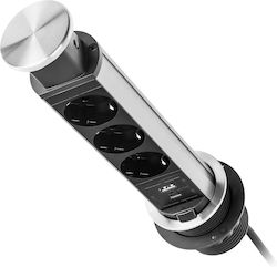 Spacetronik Triple Power Socket Black Spacetronik Triple Power Socket Black