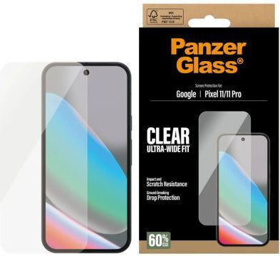 PanzerGlass Протектор за екран от закалено стъкло за Google Pixel 11/11 Pro, Прозрачен