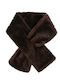 Women's Brown Faux Fur Neck Warmer Scarf