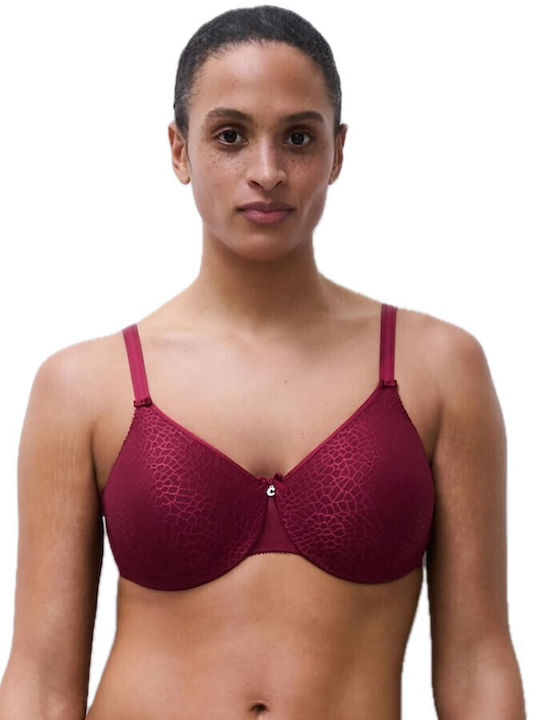 Chantelle Burgunderfarbener Minimizer-BH ohne P...