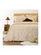 Melinen Double Duvet Set with Hollowfiber Filling 240x260cm Choco 350 GSM