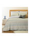 Melinen Double Quilt Set with Hollowfiber Filling 240x260cm Aqua 350 GSM