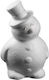 Styrofoam Snowman 16 Cm