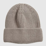 Verde Women's Knitted Beanie in Beige