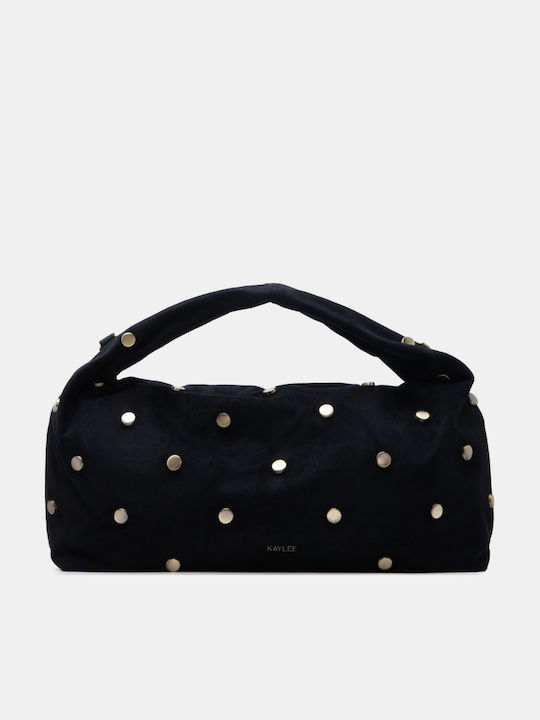 Damen-Hobo-Tasche aus schwarzem Wildleder