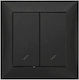 VCX Recessed Double Wall Switch with Frame Aller Retour Black