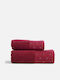 Nef-Nef Homeware Homeware Red 2-Piece Bath Towel Set, 450 gsm