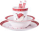 Red Melamine Feeding Set 5 Pieces