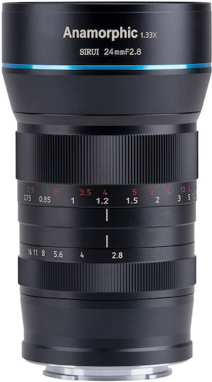 24mm F2.8 Anamorphic APS-C Camera Lens for Canon EF-M Mount Black