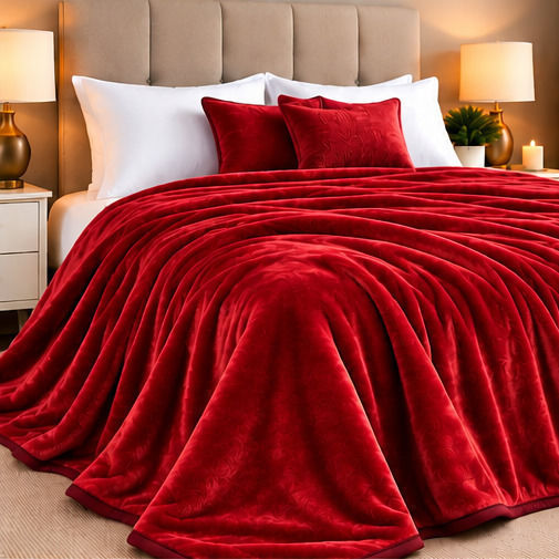 Decotelia Double Blanket 220x240 cm Fire Red