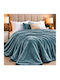 Decotelia Double Blanket 220x240 cm Petrol Blue