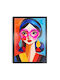 "Colourful Portrait" Painting with Neon LED Lighting 70x100 cm