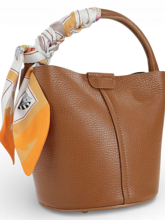 Passaggio Leather Damen-Lederbeutel in Tabakbraun