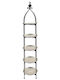 Bookcase Black/Silver 30x30x160cm