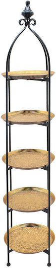 Black/Gold Bookcase 30x30x160cm Black/Gold Bookcase 30x30x160cm