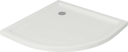 Cersanit Semicircular Porcelain Shower Tray 80x80cm