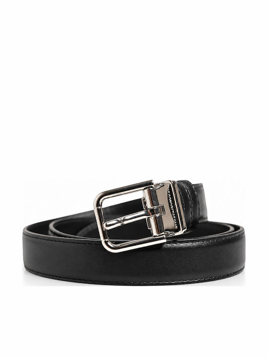 Dolce & Gabbana Ανδρική Ζώνη Δερμάτινη Μαύρη
