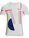 Tricou sport cu Geometrie Albă