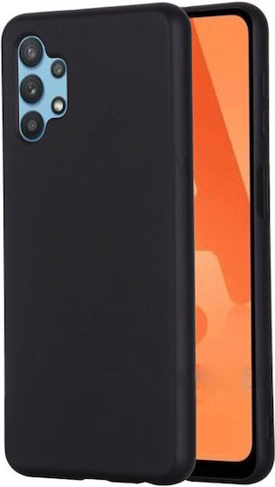 Lemontti Копринен Силиконов Калъф Samsung Galaxy A32 5G Черен