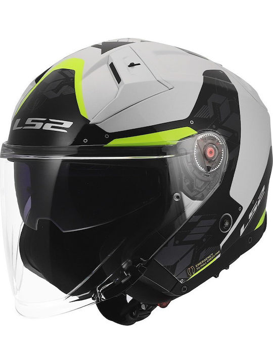 LS2 Infinity II Nightline H-V Yellow Cască Moto...