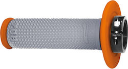 Χειρολαβές Μοτοσυκλέτας Progrip 708 Lock-on Locking Πορτοκαλι Γκρι