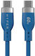 Hyper Hyperjuice Flex Usb-c Silicone Charging Cable Blue