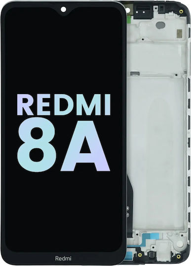 Оригинален LCD дисплей с рамка, съвместим с Xiaomi Redmi 8a, черен