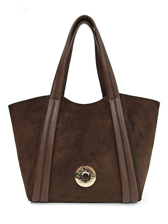 Vicky Women's Brown Shopper Bag