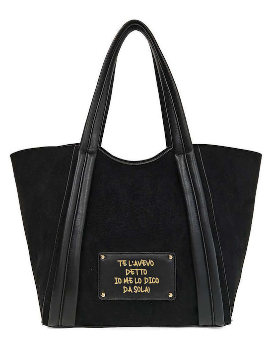 Le Pandorine Vicky Large Women's Shopper Bag Black