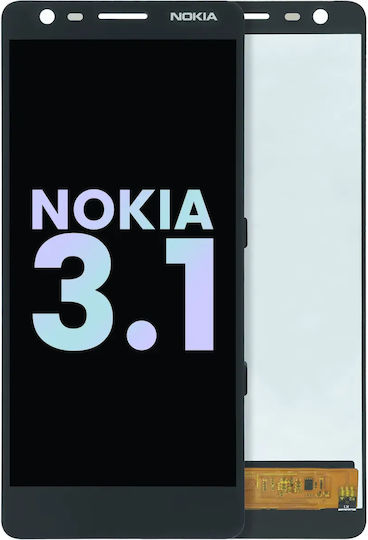 Lcd Assembly Without Frame Nokia 3.1 Genuine Oem Black