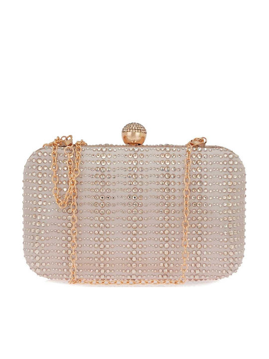 Exe Women's Clutch Gold Rhinestone