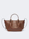Braune Damen-Tote aus Leder