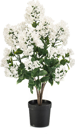Artificial Flower in Pot 65cm Emerald Syringa White UV 436184