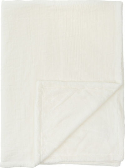 Bimbidreams White Fleece Swaddling & Crib Blanket 80x110cm
